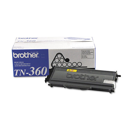 BROTHER  High-Yield Toner, 2,600 Page-Yield, Black - TN360
