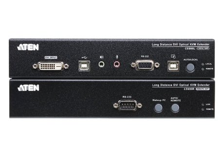 Two ATEN KVM extenders on a white background