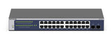NETGEAR GS724T-600NAS network switch Managed L2+/L3 Gigabit Ethernet (10/100/1000) 1U Blue, Grey - GS724T-600NAS