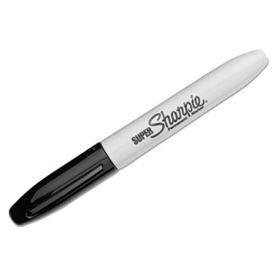 Super Permanent Marker, Fine Bullet Tip, Black, Dozen - 33001