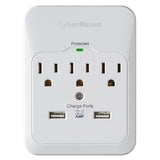 CyberPower CSP300WUR1 surge protector White 3 AC outlet(s) 125 V - CSP300WUR1 CYBERPOWER