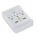 CyberPower CSP300WUR1 surge protector White 3 AC outlet(s) 125 V - CSP300WUR1 CYBERPOWER
