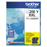 BROTHER  INKvestment Super High-Yield Ink, 1,200 Page-Yield, Yellow - LC20EY