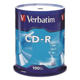CD-R Recordable Disc, 700 MB/80 min, 52x, Spindle, Silver, 100/Pack - 94554