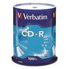 CD-R Recordable Disc, 700 MB/80 min, 52x, Spindle, Silver, 100/Pack - 94554