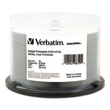 DVD+R Dual Layer Printable Recordable Disc, 8.5 GB, 8x, Spindle, White, 50/Pack - 98319
