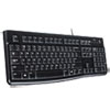 K120 Ergonomic Desktop Wired Keyboard, USB, Black - 920-002478