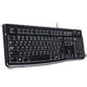 K120 Ergonomic Desktop Wired Keyboard, USB, Black - 920-002478