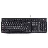 K120 Ergonomic Desktop Wired Keyboard, USB, Black - 920-002478