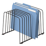 FELLOWES Wire Desktop Organizer, 11 Sections, Letter to Legal Size Files, 9" x 11.38" x 8", Black - 72112