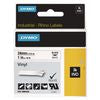 Rhino Permanent Vinyl Industrial Label Tape, 1" x 18 ft, White/Black Print - 1805430