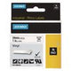 Rhino Permanent Vinyl Industrial Label Tape, 1" x 18 ft, White/Black Print - 1805430