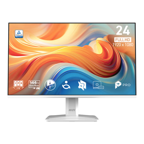 MSI Pro MP243W E14 computer monitor 60.5 cm (23.8") 1920 x 1080 pixels Full HD LCD White - PROMP243WE14 MSI