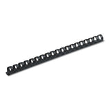Plastic Comb Bindings for 11 x 8.5 Documents, 19 Rings, 0.5" (90-Sheet) Capacity, Navy Blue, 100/Pack - 52501