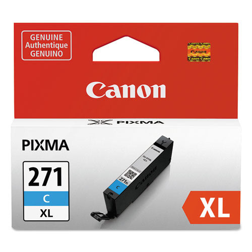 CANON  (CLI-271XL) High-Yield Ink, Cyan - 0337C001
