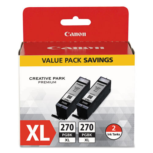 0319C005 (PGI-270XL) High-Yield Ink, Black, 2/Pack - 0319C005