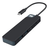 Targus HyperDrive Flex 4 Port USB-C Combo Hub USB 2.0 Type-C 5000 Mbit/s Black - HD5200BKGL
