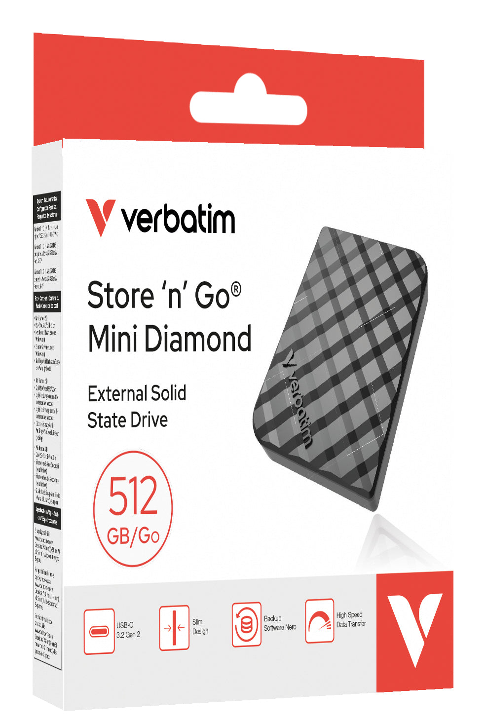 Verbatim Store 'n' Go Mini Diamond USB-C 512GB Black - 32024