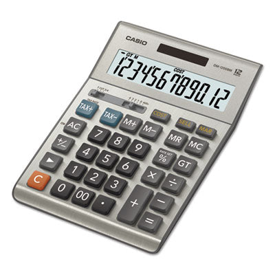 DM1200BM Desktop Calculator, 12-Digit LCD, Silver - DM-1200BM CASIO