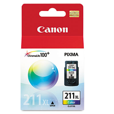 2975B001 (CL-211XL) High-Yield Ink, 349 Page-Yield, Tri-Color - 2975B001