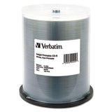 CD-R Printable Recordable Disc, 700 MB, 52x, Spindle, White, 100/Pack - 95252