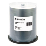 CD-R Printable Recordable Disc, 700 MB/80 min, 52x, Spindle, Silver, 100/Pack - 95256