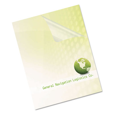 PET Ultra Clear Binding Covers, 5 mil Plastic, Square Corners, 11 x 8.5, Gloss Clear, 100/Pack - 5242501