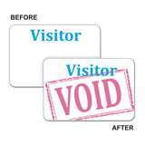 VERBATIM Time's Up! Self-Expiring Visitor Badges, One-Day Badge, 3 x 2, White, 100/Box - 97005