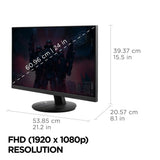 Viewsonic VX Series VX2416A computer monitor 61 cm (24") 1920 x 1080 pixels Full HD Black - VX2416A