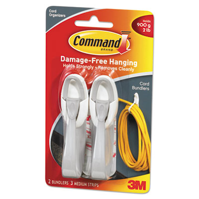 Cable Bundler, White, 2/Pack - 17304-ES 3M