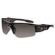 Skullerz Dagr Safety Glasses, Black Half Frame, Smoke Single Lens - 52030