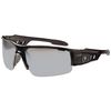 Skullerz Dagr Safety Glasses, Black Half Frame, Mirrored Silver Single Lens - 52042