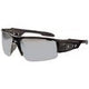 Skullerz Dagr Safety Glasses, Black Half Frame, Mirrored Silver Single Lens - 52042