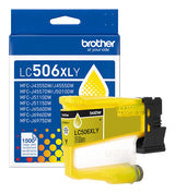 Brother High Yield Yellow Ink Cartridge (1,500 Yield) - LC506XLYS