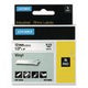 Rhino Permanent Vinyl Industrial Label Tape, 0.5" x 18 ft, White/Black Print - 18444 DYMO