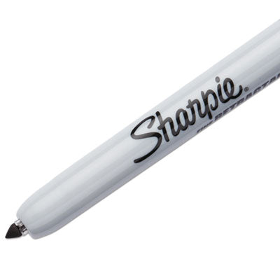 Retractable Permanent Marker, Fine Bullet Tip, Black - 32701