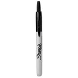 Retractable Permanent Marker, Fine Bullet Tip, Black - 32701