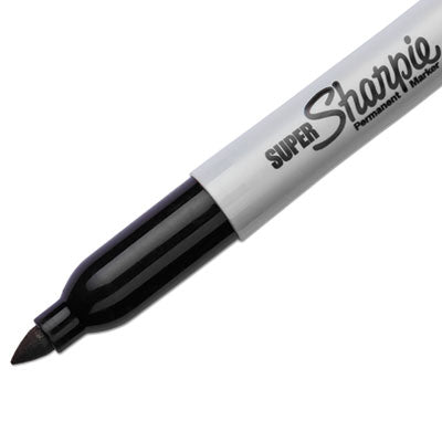 Super Permanent Marker, Fine Bullet Tip, Black, Dozen - 33001