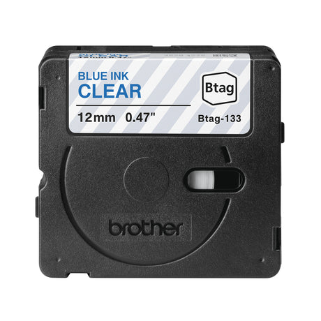 Brother BTAG-133 label-making tape Blue on transparent - BTAG133 BROTHER