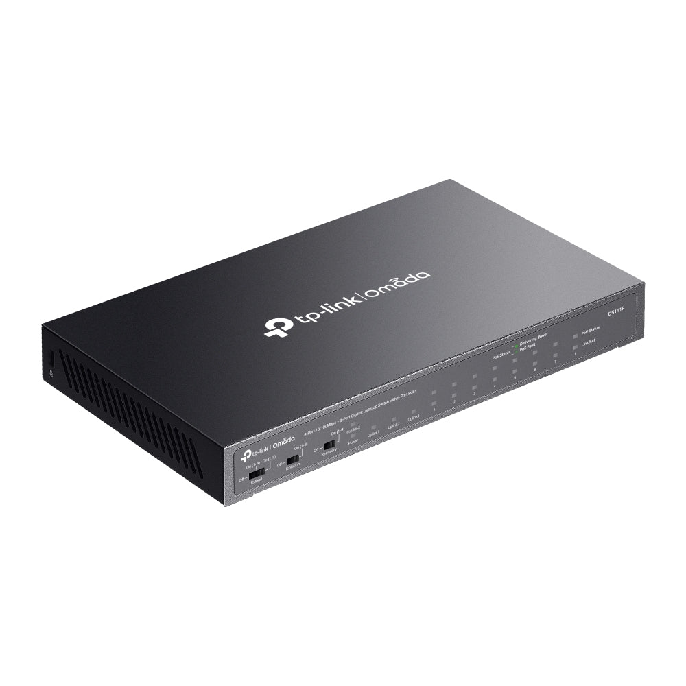 TP-Link Omada DS111P network switch Unmanaged Fast Ethernet (10/100) Power over Ethernet (PoE) Black - DS111P