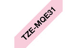 Brother 12mm (0.47")  Black on Pastel Pink (Pantone 517C) - TZEMQE31