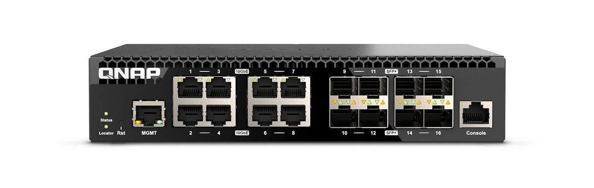 QNAP QSW-M3216R-8S8T network switch Managed L2/L3 10G Ethernet (100/1000/10000) 1U Black - QSW-M3216R-8S8T-US