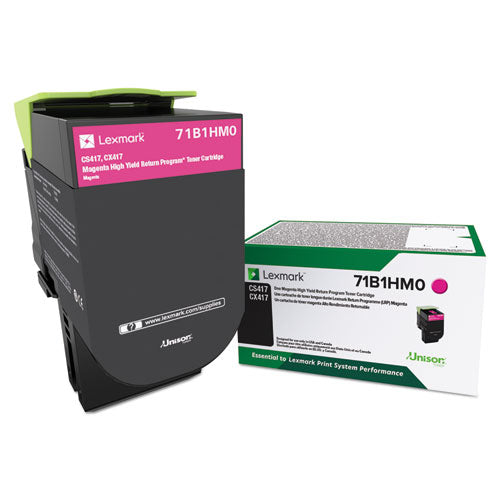 LEXMARK  Unison High-Yield Toner, 3,500 Page-Yield, Magenta - 71B1HM0