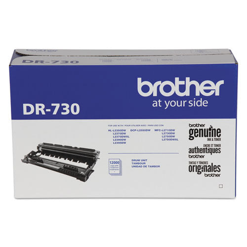 BROTHER  Drum Unit, 12,000 Page-Yield, Black - DR730