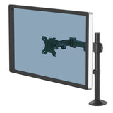 Fellowes Reflex Monitor Arm - Monitor Mount for 8KG 32 Inch Screens - Adjustable Monitor Desk Mount - Tilt 45° Pan 180° Rotation 360°, VESA 75 x 75/100 x 100 - Black - 8502501