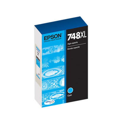 Epson (748) DURABrite Pro High Capacity Cyan Ink Cartridge (4,000 Yield) - T748XL220