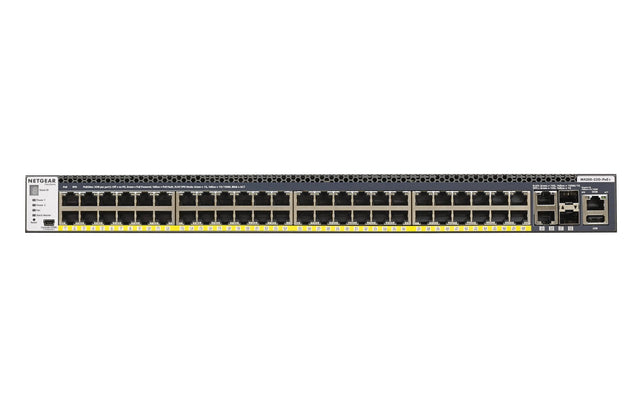 NETGEAR M4300-52G-PoE+ 550W PSU Managed L2/L3/L4 Gigabit Ethernet (10/100/1000) Power over Ethernet (PoE) 1U Black - GSM4352PA-100NES - eCommerce Business Prime