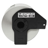 BROTHER  Label Tape, 4.07" x 6.4", Black on White, 180 Labels/Roll - DK1247