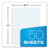 Quadrille Pads, Quadrille Rule (5 sq/in), (50) White 8.5 x 11 Sheets - 33051 C2G