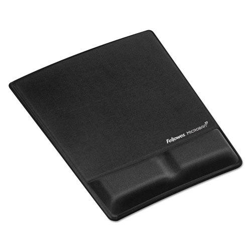 FELLOWES Ergonomic Memory Foam Wrist Support with Attached Mouse Pad, 8.25 x 9.87, Black - 9181201